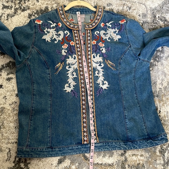 Chico’s Embroidered Denim Jacket - Picture 16 of 16